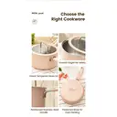 PURECOOK Colored Ceramic-Coated 316 Stainless Steel 2-Piece Milk Pot with Steamer Insert Series | 316 Milk Pot (Exterior: pink Ceramic Coating, Interior: 316 Stainless Steel), Stainless Steel Handle Wrapped in Silicone, Earless Steamer Insert, with Silicone Glass Lid image 1