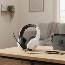 Turtle Beach Casque gaming filaire Airlite Fit pour Nintendo Switch, écouteurs 40 mm, micro antibruit basculant, coussinets maille jersey, connexion 3,5 mm, noir et blanc image 2