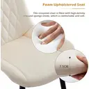 CLIPOP Dining Chairs Set of 2 Velvet Kitchen Chairs with Metal Legs Padded Counter Leisure Reception Chair for Dining Room Living Room Bedroom 0398 cream 47*45*88.5cm image 3