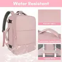 EasyJet Hand Luggage 45x36x20, Hand Luggage Backpack Airplane Men, 15.6 Inch Laptop Travel Backpack with USB Charging Port Hand Luggage Bag Business Work School for Women Teenager, Pink, New Year Sale , Top gift picks image 1