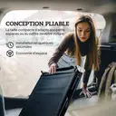 Outsunny Bain de Soleil Pliable transat inclinable 4 Positions Chaise Longue 3 Coussins fournis Noir image 6