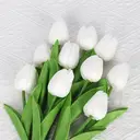 Wei's Moment 7Pcs Artificial Tulips Flowers
Fake Flowers Latex Tulips Real Touch for Party Home Wedding Decoration and DIY Decor, Multicolor White image 1
