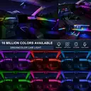 Dreamcolor Bandes LED pour intérieur de voiture en acrylique RGB avec contrôle via application, 6-en-1, 175 pouce et 600 LED image 4