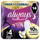 Always Serviettes hygiéniques Platinum Secure Night - x14 image 3