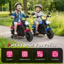 Moto électrique 6 V pour enfants, avec batterie rechargeable, moteur puissant, roues amovibles, démarrage à une touche, convient aux enfants de 3 ans et plus - Rose image 3