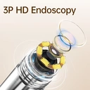 Sunluxy Ear Wax Removal Tool with Camera, 10MP HD, 7 Kits, 6 LED Lights, Soft Silicone Tips, IPX5 Waterproof, Type-C Rechargeable, Compatible with iOS & Android – H1, Black image 5