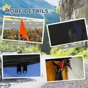 PawHut Folding Dog Bike Trailer Pet Cart Carrier for Bicycle Travel with Hitch Coupler in Steel Frame Blue image 8