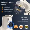 Honinst Stand Mixer, 6.5QT 10-Speed Tilt-Head Electric Stand Mixer, 3-In-1 Kitchen Mixer with Bowl, Dough Hook, Whisk and Beater, Food Mixer for Baking, Cake and Most Home Cooks image 2