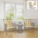 Outsunny Lot de 2 coussins de chaise d'extérieur, coussins de jardin avec attaches, usage intérieur et extérieur, 120 x 50 x 8 cm, beige image 6