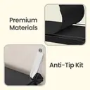 SONGMICSHOME Modular Shoe Storage Cabinet, 10-Compartment Organiser with Doors, Plastic Panels and Steel Frame, Entryway, Black image 5