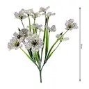 Wei's Moment 9Bundles Artificial Flowers, UV Resistant Artificial Flowers Fake Plants Outdoor, 6 Colors Realistic Faux Plastic Spring Flower in Pots Indoor for Home Garden Porch Balcony Window Box Decor White, New Year Sale , Top gift picks image 3