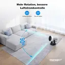 monsga 2-in-1 Smart-Luftreiniger & Luftzirkulationsventilator AP200, 360° omnidirektionale Oszillation, 280 m³/h CADR für Allergene & PM2.5, 25 dB ultra-leise, App-/Fernbedienung, ganzer Raum Kühlung & Klimaanlagen-Begleiter image 7