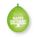 Unique Party Happy Birthday Latex Balloons, 22.5cm, 10 Pack image 8