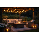 Bubble ball light string 6.5m 30 lights 2.4 bubble balls, 2 lines 3V, 800 mAh 18650 lithium battery, three-speed timing, eight-function flashing, with remote control, USB charging, warm white image 3