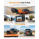 WOLFBOX Caméra embarquée 3 canaux pour voiture, caméra avant 4K + caméra intérieure 1080P + caméra arrière 2,5K, Wi-Fi 5,8 GHz et GPS, écran tactile, commande vocale image 5