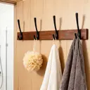 JU7CER Kitchen and bathroom storage hanging rack Wall-mounted Kitchen & Bathroom Storage Rack, Multifunctional Storage Hanger, Modern Style, Multifunctional Hook Rail 43 centimeters in length image 6