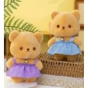 Peluche Ourson portant une robe et un collier avec pendentif cœur, modèle aléatoire - 23 cm image 2