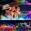 Dreamcolor Acrylic Interior Car LED Strip Light with Wireless APP, RGB 18 in 1 with 175 inches 600 LEDs Fiber Optic Car Ambient Lighting Kits, Dual Zone Sound Active Function LED Strip for Car image 6