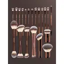 MAANGE Lot de 20 pinceaux à maquillage en aluminium de qualité professionnelle avec pochette de rangement image 7