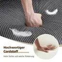 Ckaff Fauteuil à Oreilles XL pour Salon 65 x 62 x 83 cm, Fauteuil Lounge/Relax avec Cadre Métallique, Revêtement en Tissu Bouclé (Velours Côtelé), Gris, 1 Pièce image 3