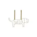 Maison by Premier Stylish Design Gold Finish Sausage Dog Hanger, Versatile Storage Over Door Hooks, Sturdy Hanging Hooks image 1