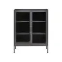 Interiors by Premier Display Cabinet Acier Metal Grey Short image 2