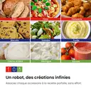 Monsga SM100 Robot Pâtissier 1000W, Blanc Crème, Bol en Acier Inoxydable 6,0L, Silencieux, avec Fouet, Crochet à Pétrir en Téflon Super Antiadhésif (Résistant à 260°C), Batteur & Couvercle Anti-éclaboussures, 8 Vitesses image 8