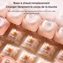 【Souris offerte】Clavier mécanique 75 % tri-mode Lofree OE914, disposition QWERTY US, 84 touches, commutateurs linéaires remplaçables à chaud, batterie 4000 mAh, rétroéclairage LED aux couleurs chaudes, rose chaud image 3