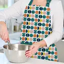 Dexam Apron Retro Spot 100% Cotton Cotton Teal/Peach image 2