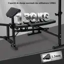 ISE Banc de Musculation Complet, Pliable Complet avec Support d'Haltères, Homme Coussin&Dossier Inclinable/Hauteur Réglable, Curl Leg Extension, SY-5024 image 6