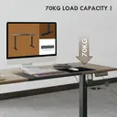 Vinsetto Electric Standing Desk, 140 x 70cm Height Adjustable Sit Stand Desk with 4 Memory Smart Panel, Stand Up Desk for Home Office, Black and Teak image 8