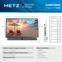 METZ MPE7000Z Téléviseur portable 24 pouces FHD Google TV, batterie intégrée, design monocoque blanc, charge 12V, poignée de transport en cuir, triple tuner et installation gratuite image 1
