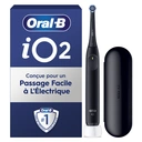 Oral-B iO2 Brosse À Dents Électrique Noire, 1 Brossette, 1 Étui De Voyage image 0