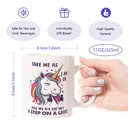 Alphynix 1pc 11oz White Mug with "Take Me As I Am" Unapologetic Quote & Sassy Unicorn, Bold Attitude Christmas or Thanksgiving Gift image 7
