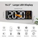 HATITANG PH-01B 16" Digital Wall Clock Black image 7