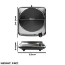DAEWOO Single Stainless Steel Hot Plate - 1500W, Portable, SDA1731 image 1