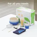 TEANAGOO 7-Piece Blue Matcha Whisk Set with Fuji Design Ceramic Bowl, Scoop & Sifter image 5