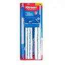 White Label Kit de nettoyage de fenêtres avec raclette et grattoir bleus en 4 pièces, raclette de 30 cm et tête en microfibre de 32 cm, avec manche en fer. image 3
