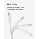 Belkin BoostCharge câble à gaine tressée USB-C vers USB-C - 15 cm - blanc image 8