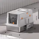 Savic Katzentoilette aus Edelstahl mit Deckel, XL, abgeschlossen, inklusive Schaufel, zwei Türen, leicht zu reinigen, geruchsreduzierend image 4