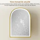 HOMCOM Armoire Murale Salle de Bain avec Miroir et Éclairage LED, 50x14,5x70cm, Meuble Salle de Bain à Porte Arquée Alliage d'Aluminium, Anti-Buée, 3 Températures de Lumière, Étagères Réglables, Doré image 7
