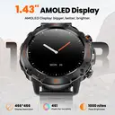WalkerFit Sport Smartwatch-M6 Ultra-Black-2 Straps image 2
