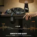 Vinsetto Electric Standing Desk, 140 x 70cm Height Adjustable Sit Stand Desk with 4 Memory Smart Panel, Stand Up Desk for Home Office, Black and Teak image 6