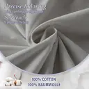 LeBonsoir Drap-housse 90 x 190 cm, hauteur de poche 30 cm, 100 % coton, bords élastiques anti-effilochage - Gris clair image 4