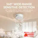HEIMAN Smoke Detector, Radio Networkable, Wireless Smoke Detector Max. 40 Networkable Fire Alarms, 85 dB, 10 Year Battery, EN14604, with Mute Switch (Model 633-3 Pieces) image 2