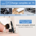 SUNLUXY S600 Recourbe-cils électrique pour courbure naturelle longue tenue, avec affichage LED de la température et de la batterie, arrêt automatique de sécurité - Noir image 6