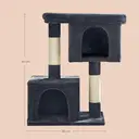 SONGMICS Cat Tree, Play Tower 101 cm, XL, House for Cats up to 20 kg, Large Platform, 2 Niches, Scratching Post, Dark Grey image 2