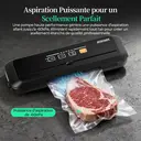 ATSHARK Machine Sous Vide 5 en 1 – Écran Tactile Haute Pression, Rapide et Pratique, 50 Sacs Sous Vide Inclus, Idéale pour la Conservation des Aliments à la Maison, Noir, VS6621 image 4