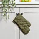 Dexam Single Oven Glove Love Colour 100% Cotton Olive Green image 2