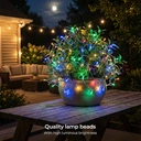 M.TK MOVETECK Guirlande lumineuse extérieure à piles 180 LED étanche blanc chaud - 14,4 m image 2